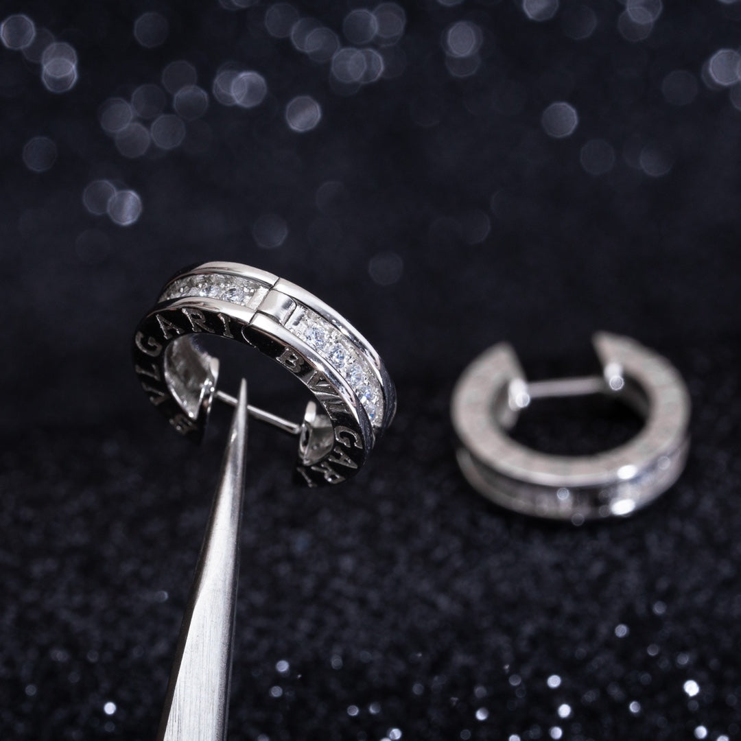 [Resenly Jewelry]ZERO 1 MINI SILVER DIAMOND EARRINGS