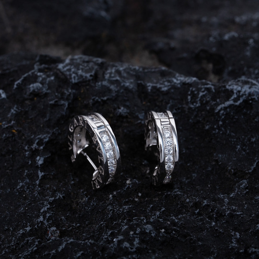 [Resenly Jewelry]ZERO 1 MINI SILVER DIAMOND EARRINGS