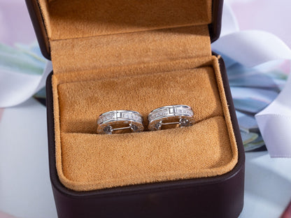 [Resenly Jewelry]ZERO 1 MINI SILVER DIAMOND EARRINGS