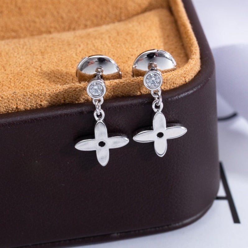 [Resenly Jewelry]VIDYLLE SILVER DIAMOND MINI DROP EARRINGS