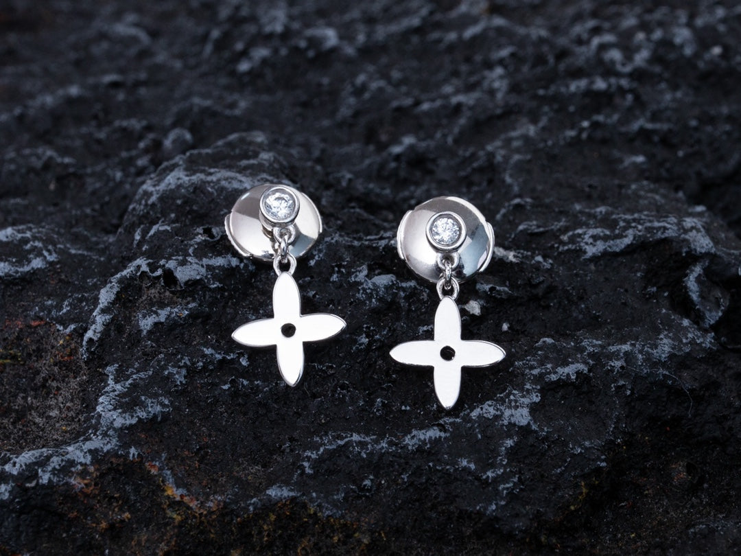 [Resenly Jewelry]VIDYLLE SILVER DIAMOND MINI DROP EARRINGS