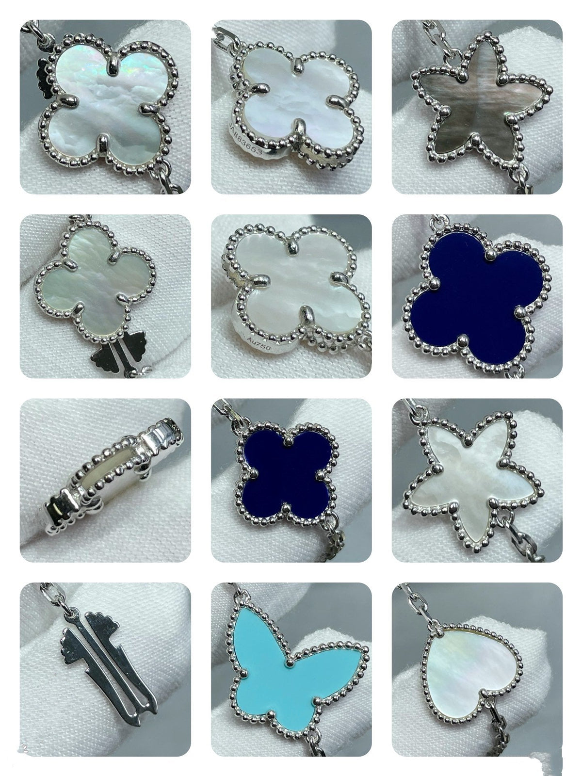 [Resenly Jewelry]LUCKY CLOVER SILVER 11 MOTIF NECKLACE
