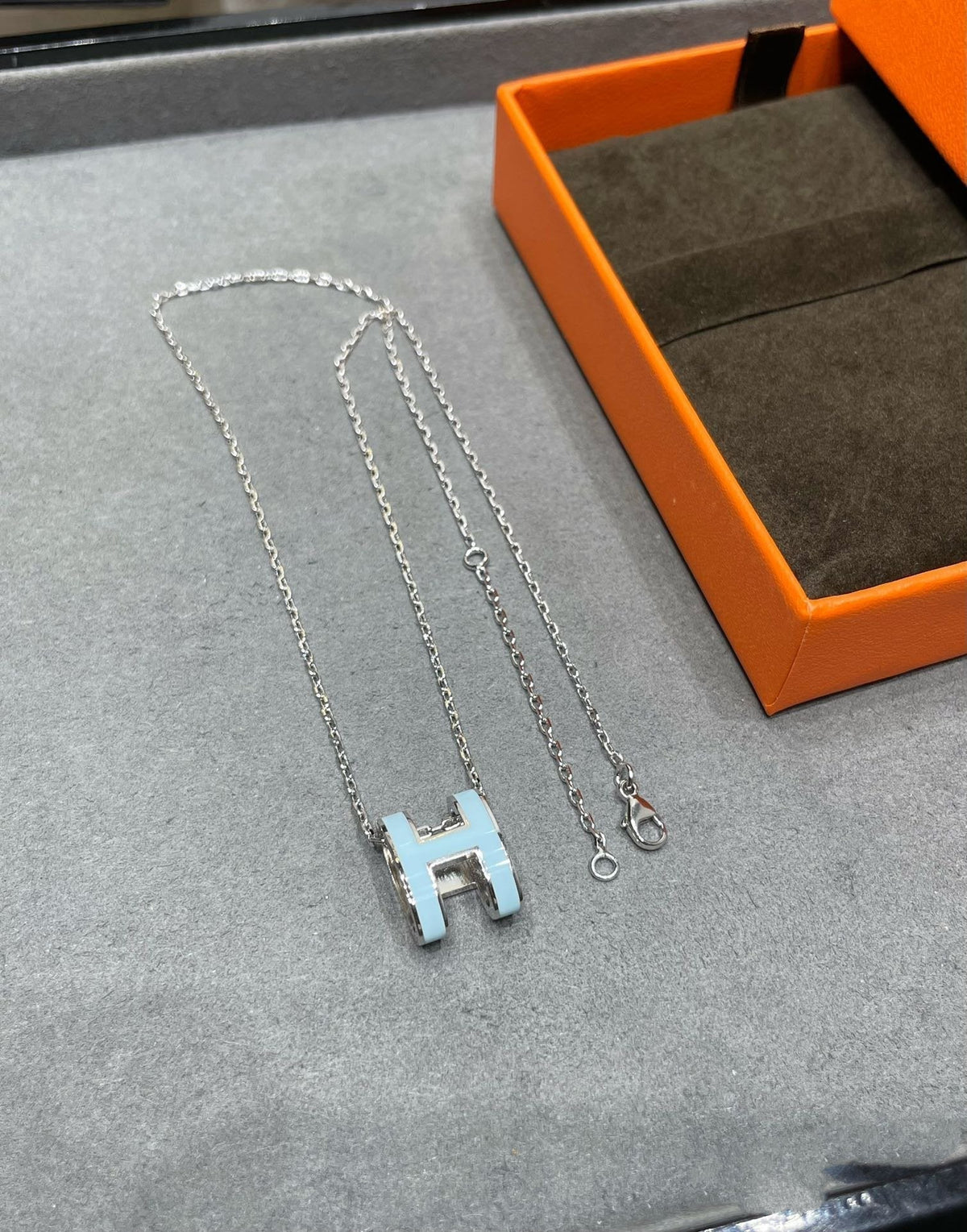 [Resenly Jewelry]POP H SKY BLUE NECKLACE