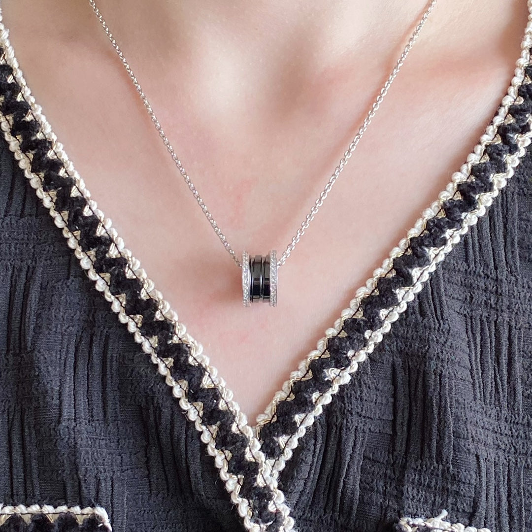 [Resenly Jewelry]ZERO 1 DIAMOND CERAMIC NECKLACE
