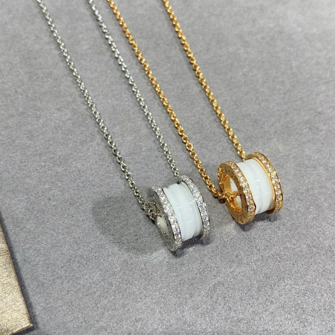 [Resenly Jewelry]ZERO 1 DIAMOND CERAMIC NECKLACE