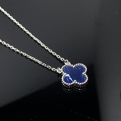 [Resenly Jewelry]CLOVER PIETERSITE SILVER LONG NECKLACE