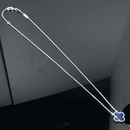[Resenly Jewelry]CLOVER PIETERSITE SILVER LONG NECKLACE