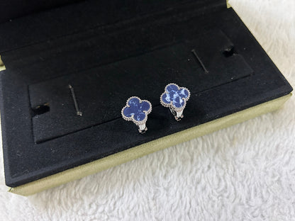[Resenly Jewelry]CLOVER PIETERSITE MEDIUM STUD EARRINGS