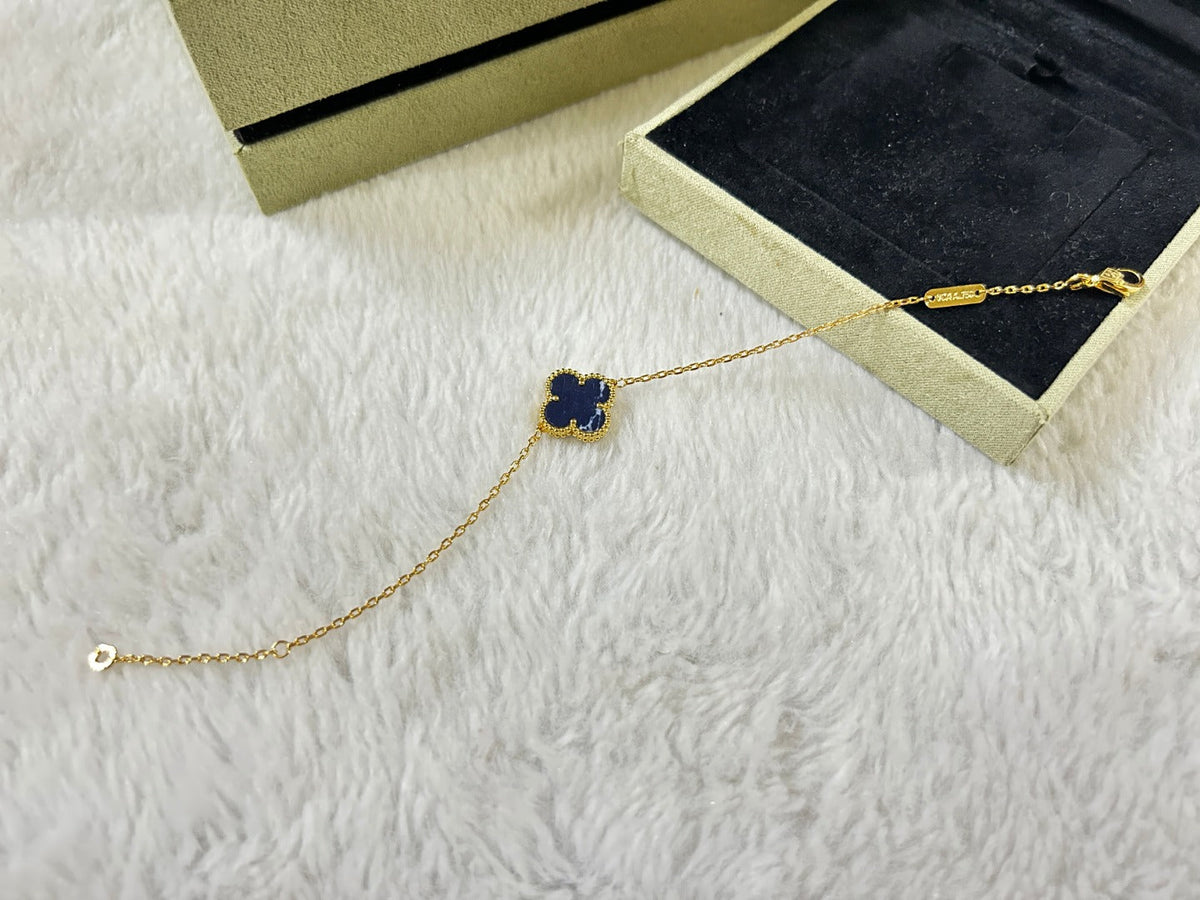[Resenly Jewelry]CLOVER 1 MOTIF PIETERSITE BRACELET
