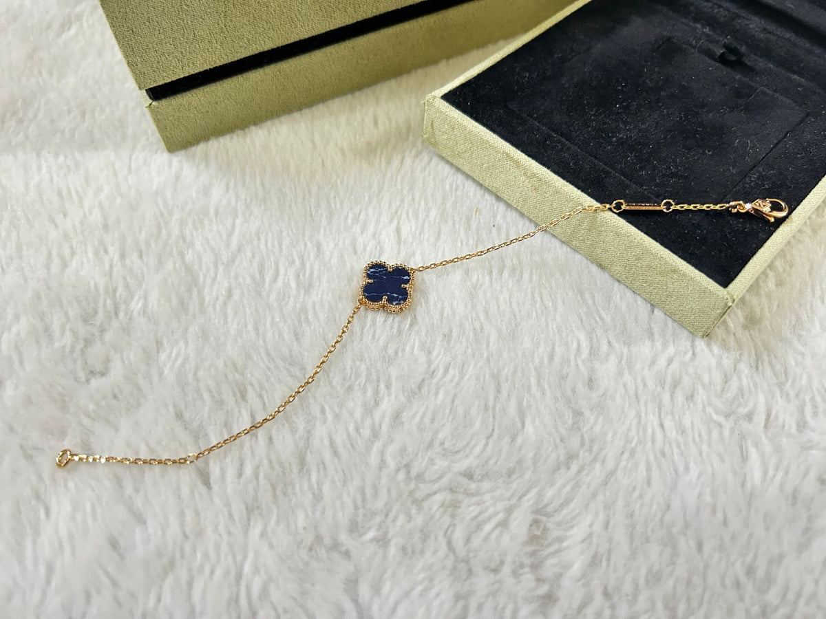 [Resenly Jewelry]CLOVER 1 MOTIF PIETERSITE BRACELET