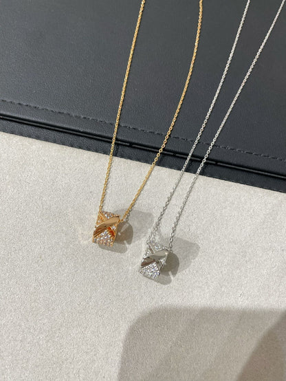 [Resenly Jewelry]LIENS EVIDENCE DIAMOND PAVED NECKLACE