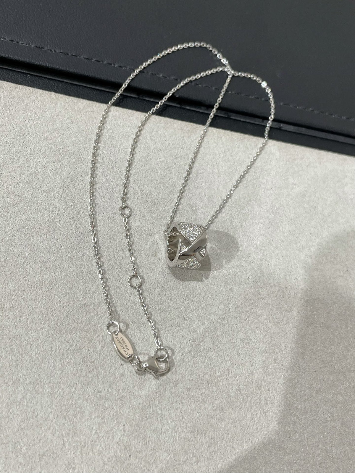 [Resenly Jewelry]LIENS EVIDENCE DIAMOND PAVED NECKLACE
