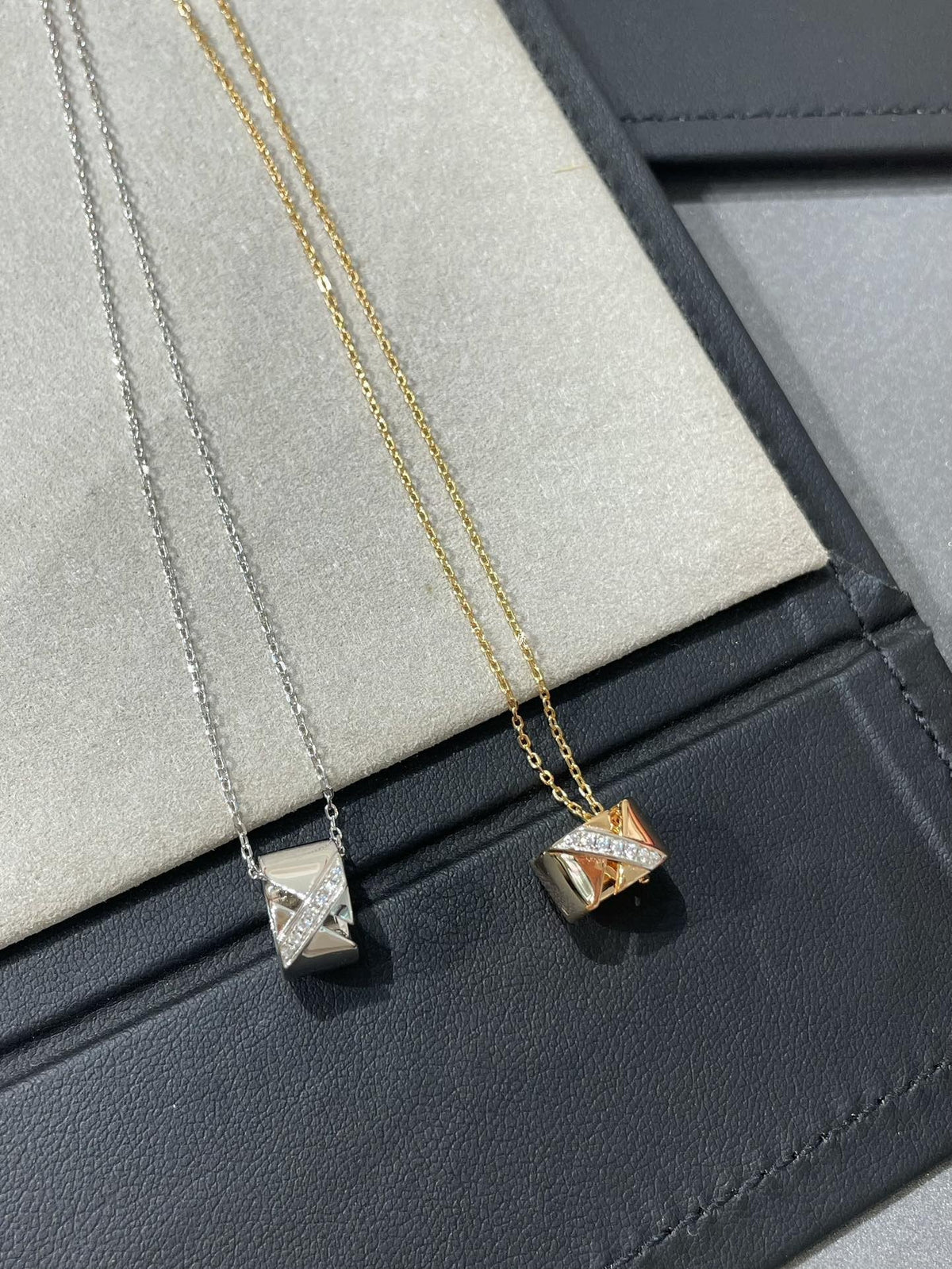 [Resenly Jewelry]LIENS EVIDENCE DIAMOND NECKLACE