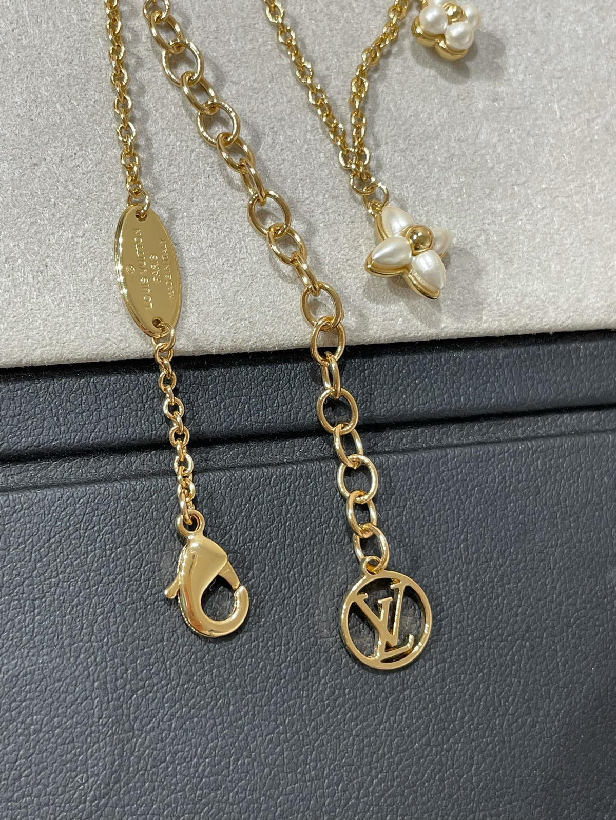 [Resenly Jewelry]FLOWERGRAM GOLD MOP DOUBLE ROW NECKLACE