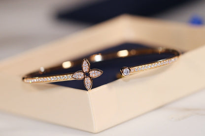 [Resenly Jewelry]IDYLLE GOLD OPEN BRACELET DIAMOND PAVED