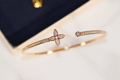 [Resenly Jewelry]IDYLLE GOLD OPEN BRACELET DIAMOND PAVED
