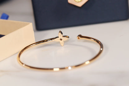 [Resenly Jewelry]IDYLLE GOLD OPEN BRACELET DIAMOND PAVED