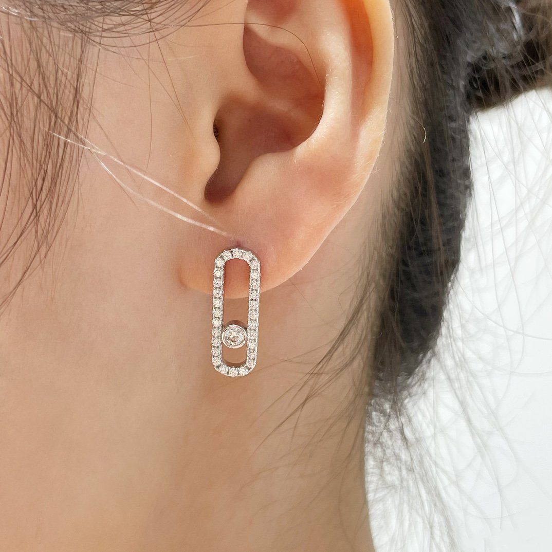 [Resenly Jewelry]MOVE UNO STUD DIAMOND PAVED EARRINGS