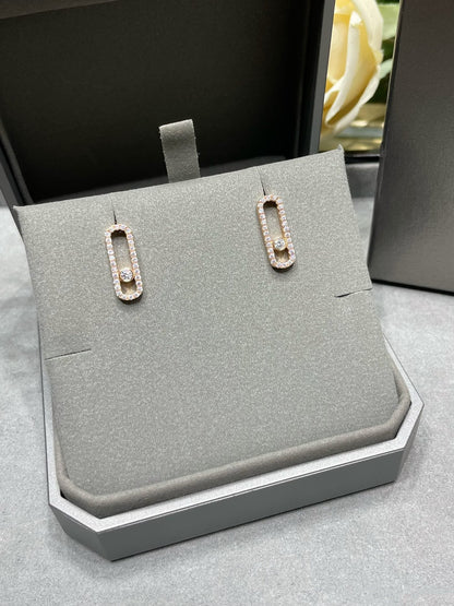 [Resenly Jewelry]MOVE UNO STUD DIAMOND PAVED EARRINGS