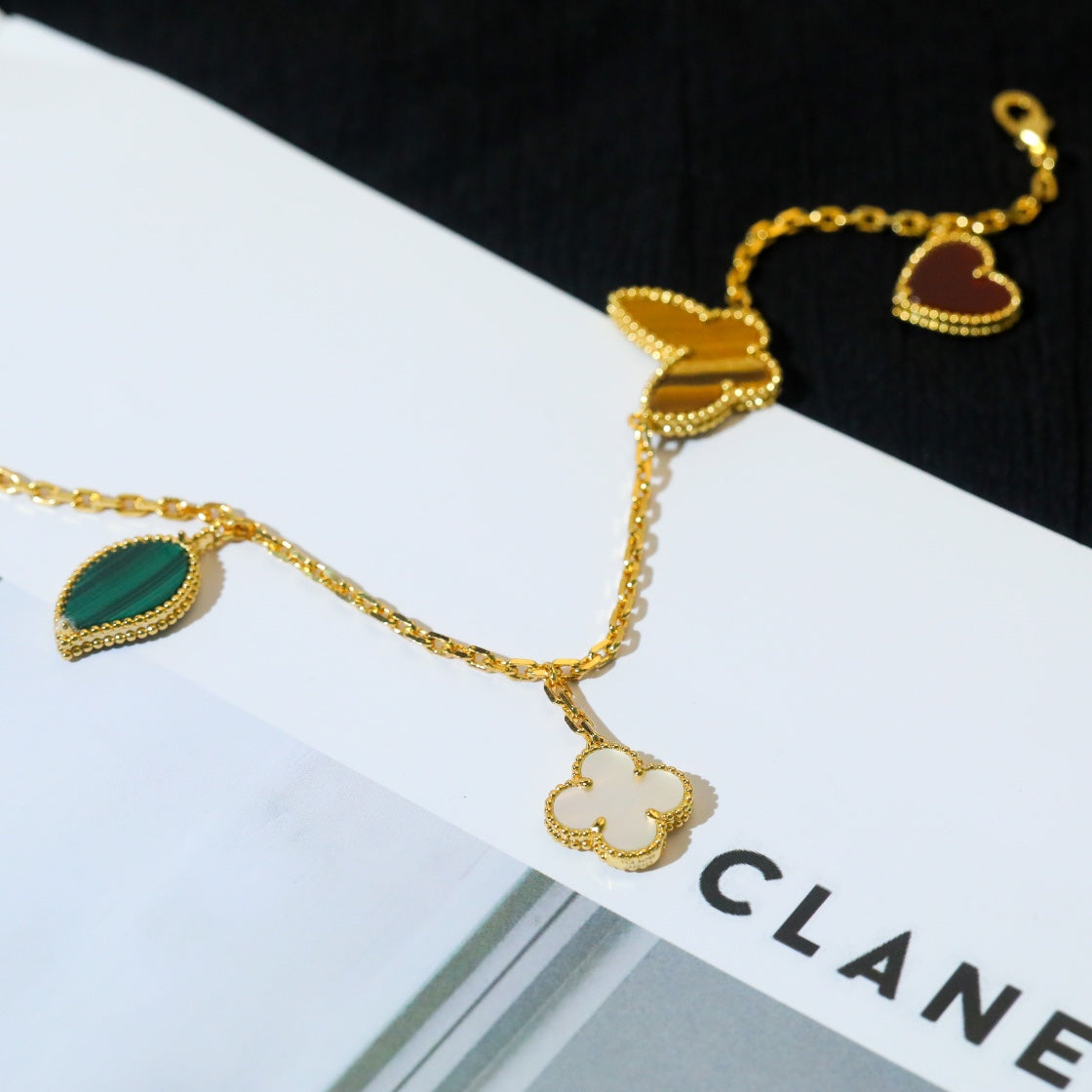 [Resenly Jewelry]LUCKY SPRING 5 MOTIF GOLD BRACELET