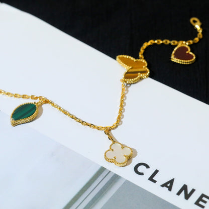 [Resenly Jewelry]LUCKY SPRING 5 MOTIF GOLD BRACELET