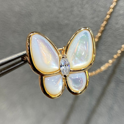 [Resenly Jewelry]BUTTERFLY MOP DIAMOND NECKLACE