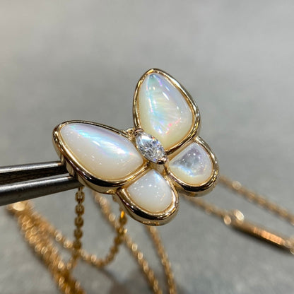 [Resenly Jewelry]BUTTERFLY MOP DIAMOND NECKLACE