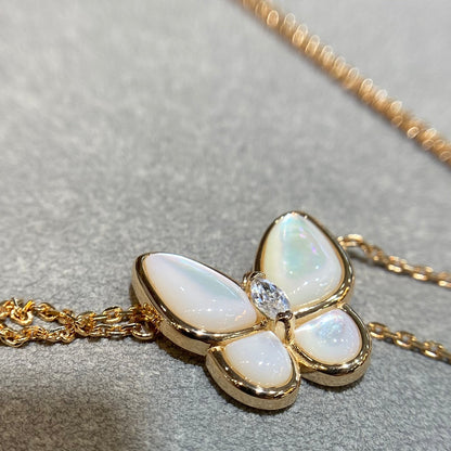 [Resenly Jewelry]BUTTERFLY MOP DIAMOND NECKLACE
