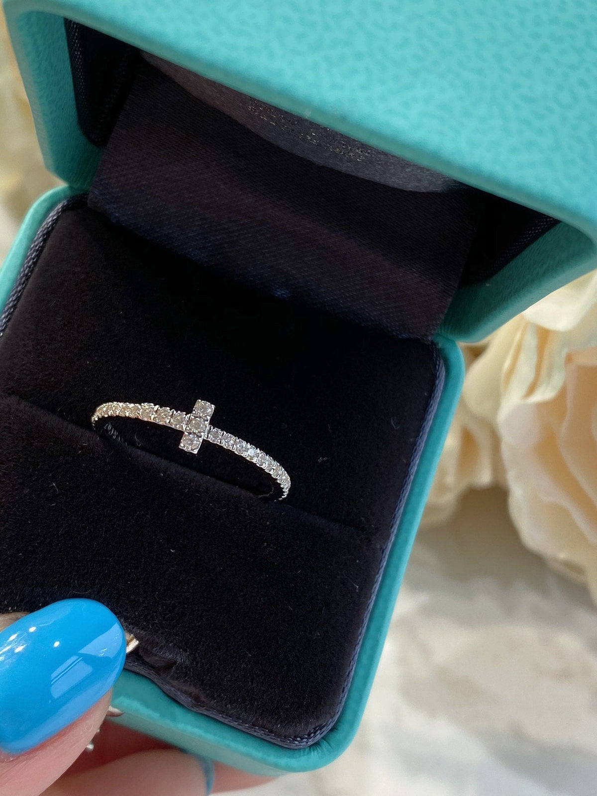 [Resenly Jewelry]T SMALL RING DIAMOND SILVER