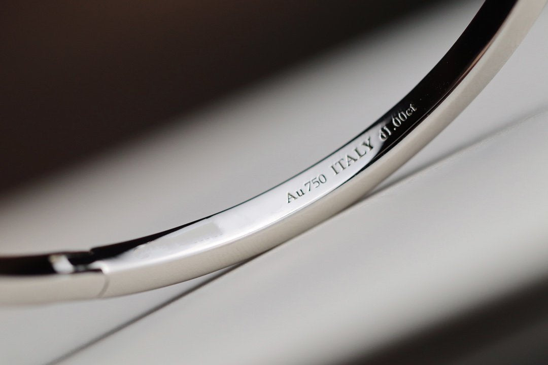 [Resenly Jewelry]NARROW T1 HINGED BANGLE DIAMOND SILVER