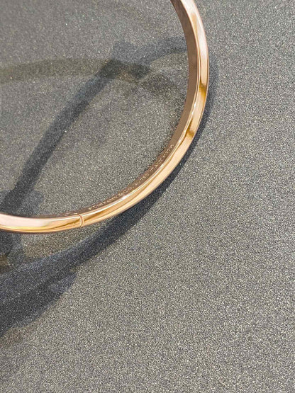 [Resenly Jewelry]NARROW T1 HINGED BANGLE DIAMOND PINK GOLD