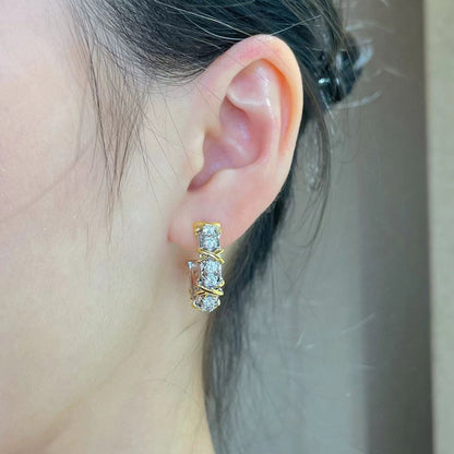 [Resenly Jewelry]SCHLUMBERGER GOLD DIAMOND EARRINGS