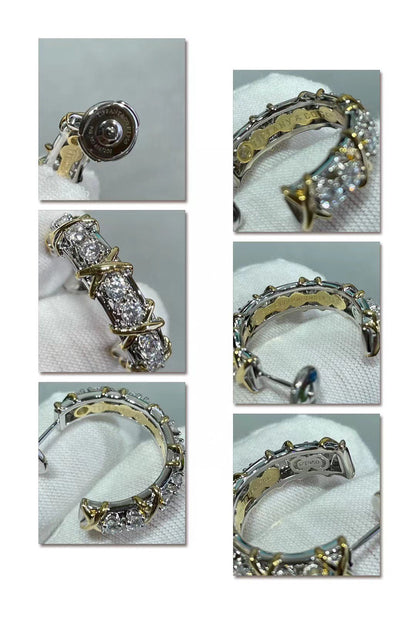 [Resenly Jewelry]SCHLUMBERGER GOLD DIAMOND EARRINGS