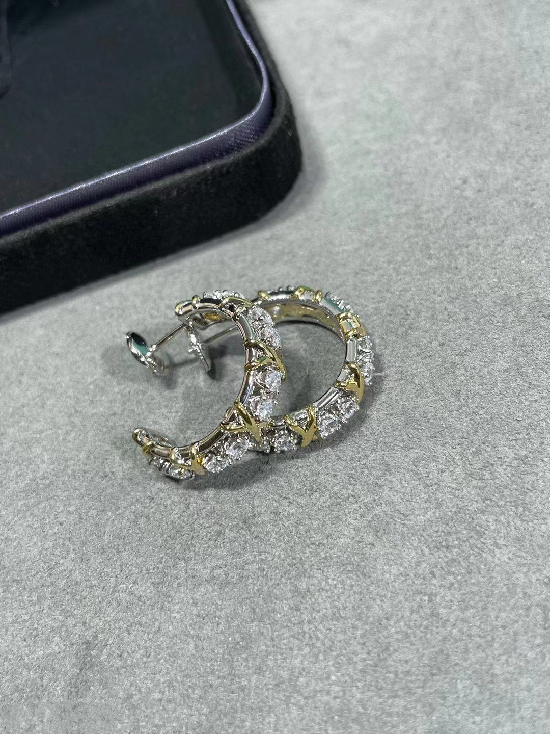 [Resenly Jewelry]SCHLUMBERGER GOLD DIAMOND EARRINGS