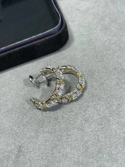 [Resenly Jewelry]SCHLUMBERGER GOLD DIAMOND EARRINGS