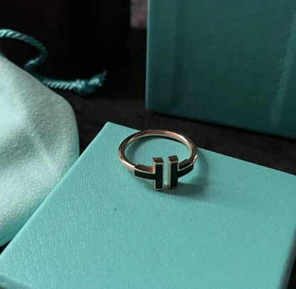 [Resenly Jewelry]T SMALL ONYX PINK GOLD RING