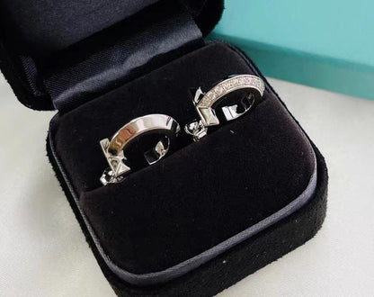 [Resenly Jewelry]T1 HOOP DIAMOND EARRINGS