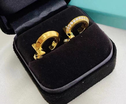 [Resenly Jewelry]T1 HOOP DIAMOND EARRINGS