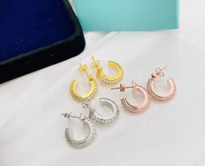 [Resenly Jewelry]T1 HOOP DIAMOND EARRINGS