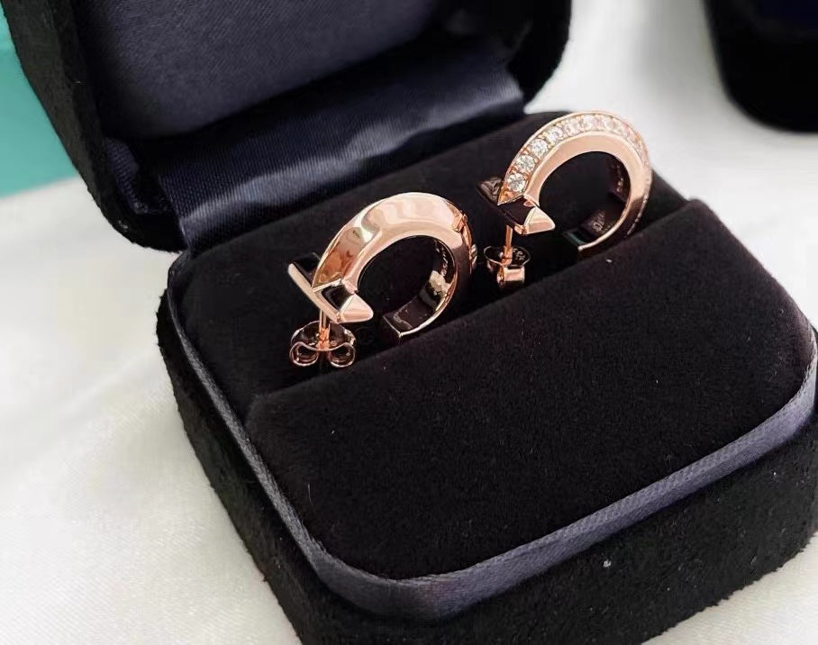 [Resenly Jewelry]T1 HOOP DIAMOND EARRINGS