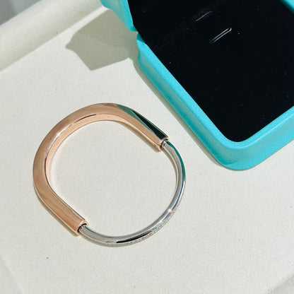 [Resenly Jewelry]LOCK PINK GOLD SILVER DIAMOND BRACELET
