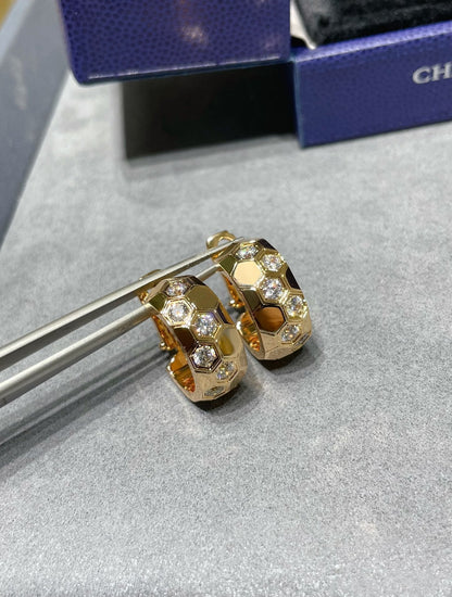 [Resenly Jewelry]BEE LOVE DIAMOND HOOP EARRINGS