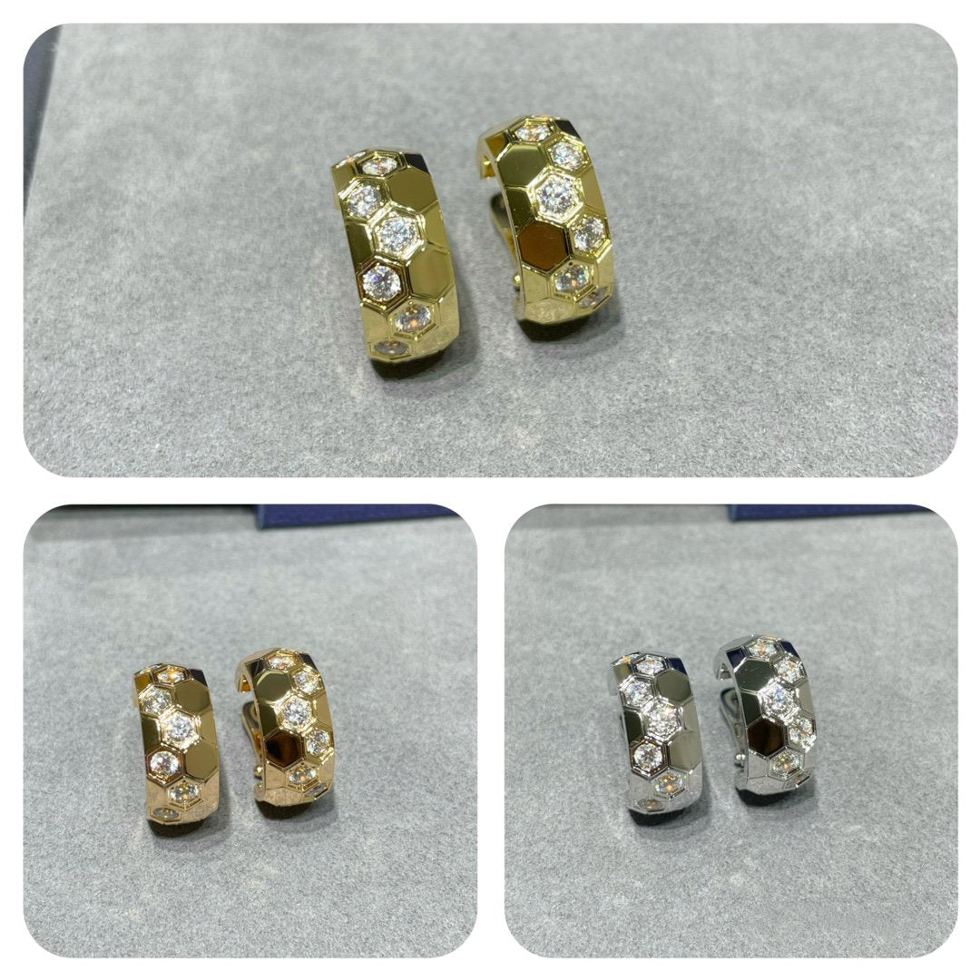[Resenly Jewelry]BEE LOVE DIAMOND HOOP EARRINGS
