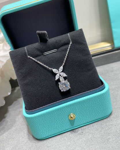 [Resenly Jewelry]VICTORIA PENDANT SILVER DIAMOND NECKLACE