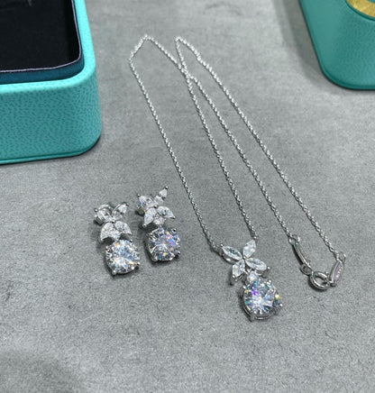 [Resenly Jewelry]VICTORIA PENDANT SILVER DIAMOND NECKLACE