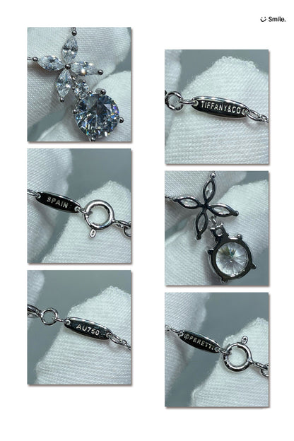 [Resenly Jewelry]VICTORIA PENDANT SILVER DIAMOND NECKLACE