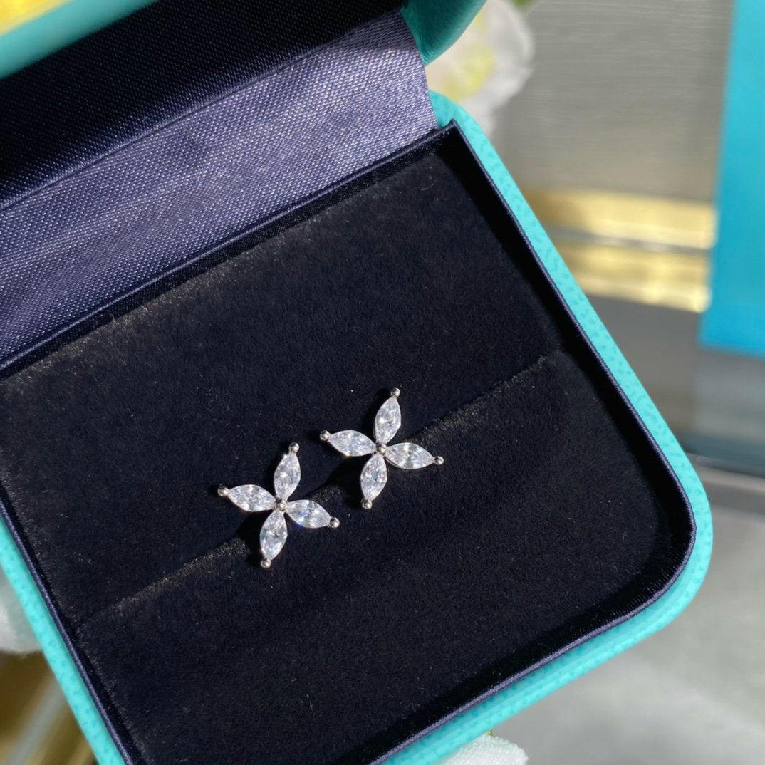 [Resenly Jewelry]VICTORIA SILVER DIAMOND STUD MINI EARRINGS