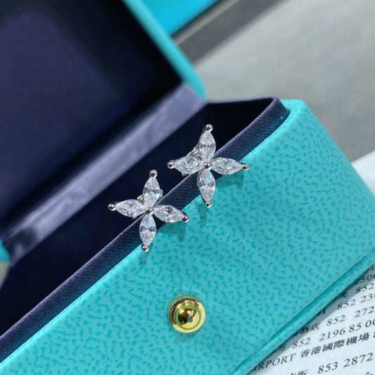 [Resenly Jewelry]VICTORIA SILVER DIAMOND STUD MINI EARRINGS