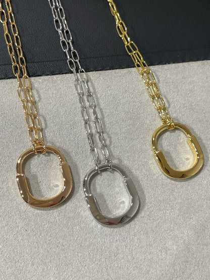 [Resenly Jewelry]LOCK MEDIUM PENDANT DIAMOND NECKLACE