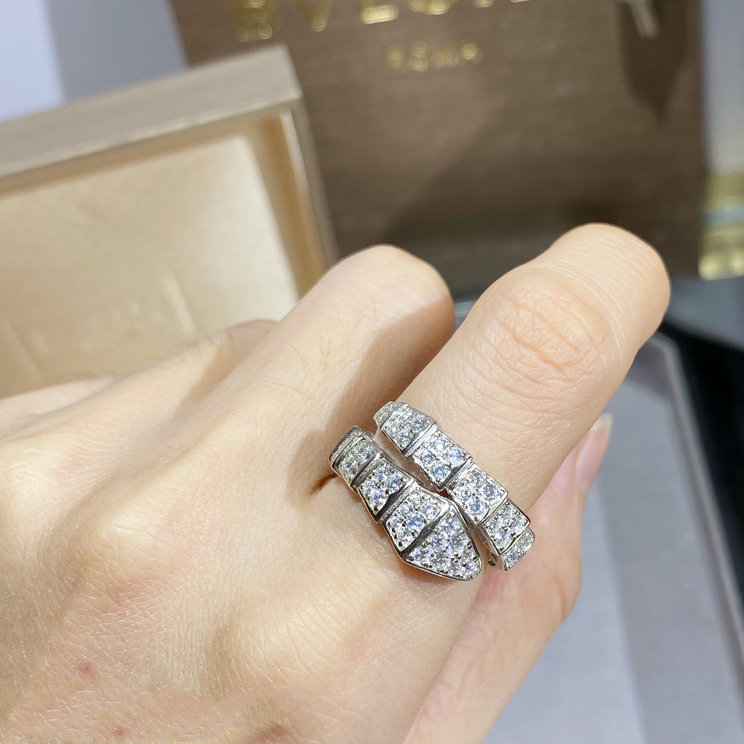 [Resenly Jewelry]SERPENTI RING SILVER DIAMOND PAVED